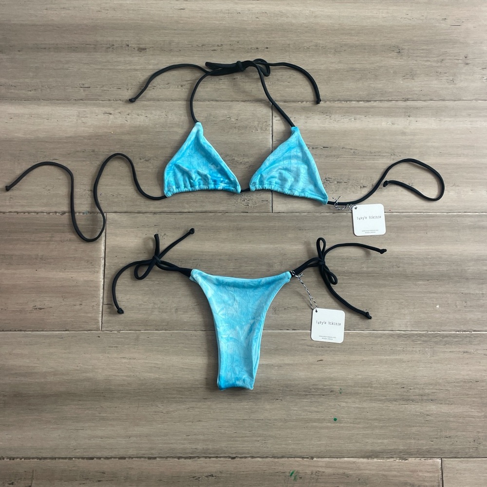 Blue Tie-Dye Bikini Set